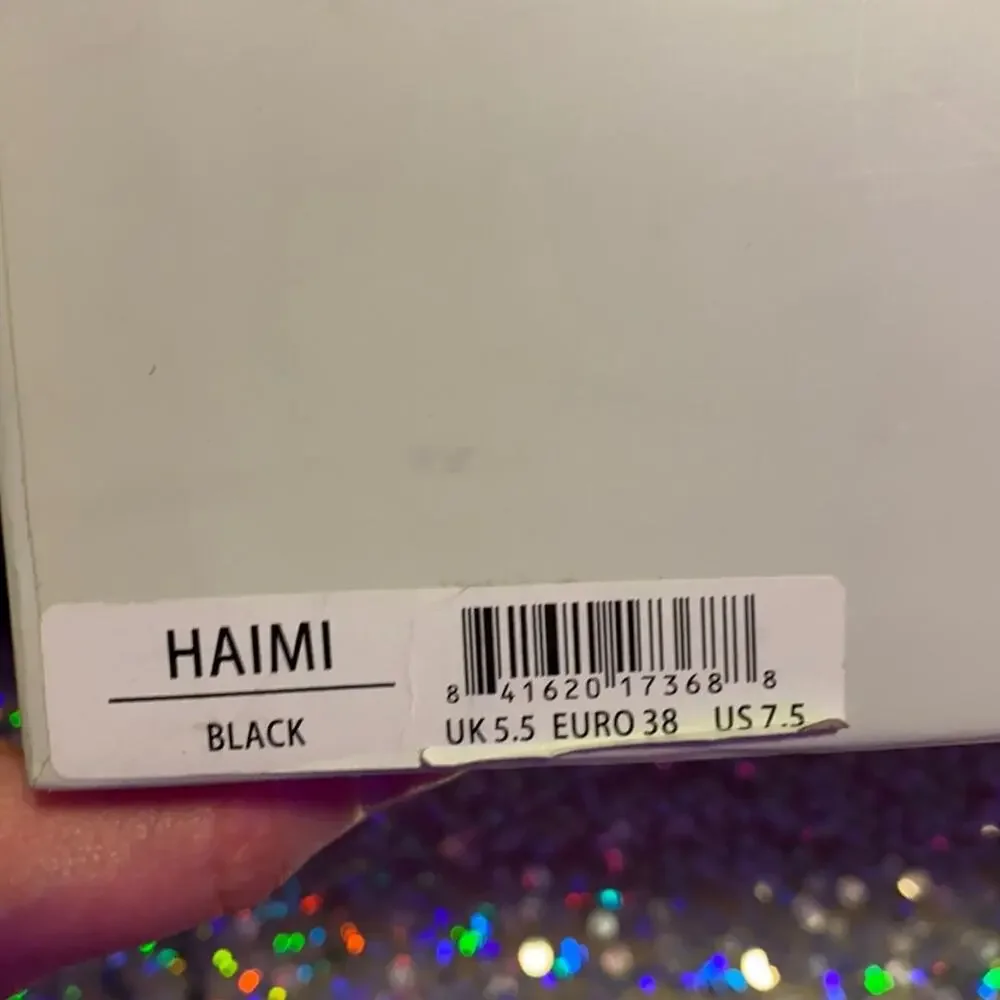 Shelly’s London • Haimi Iridescent Sequin Sock Bootie Platforms